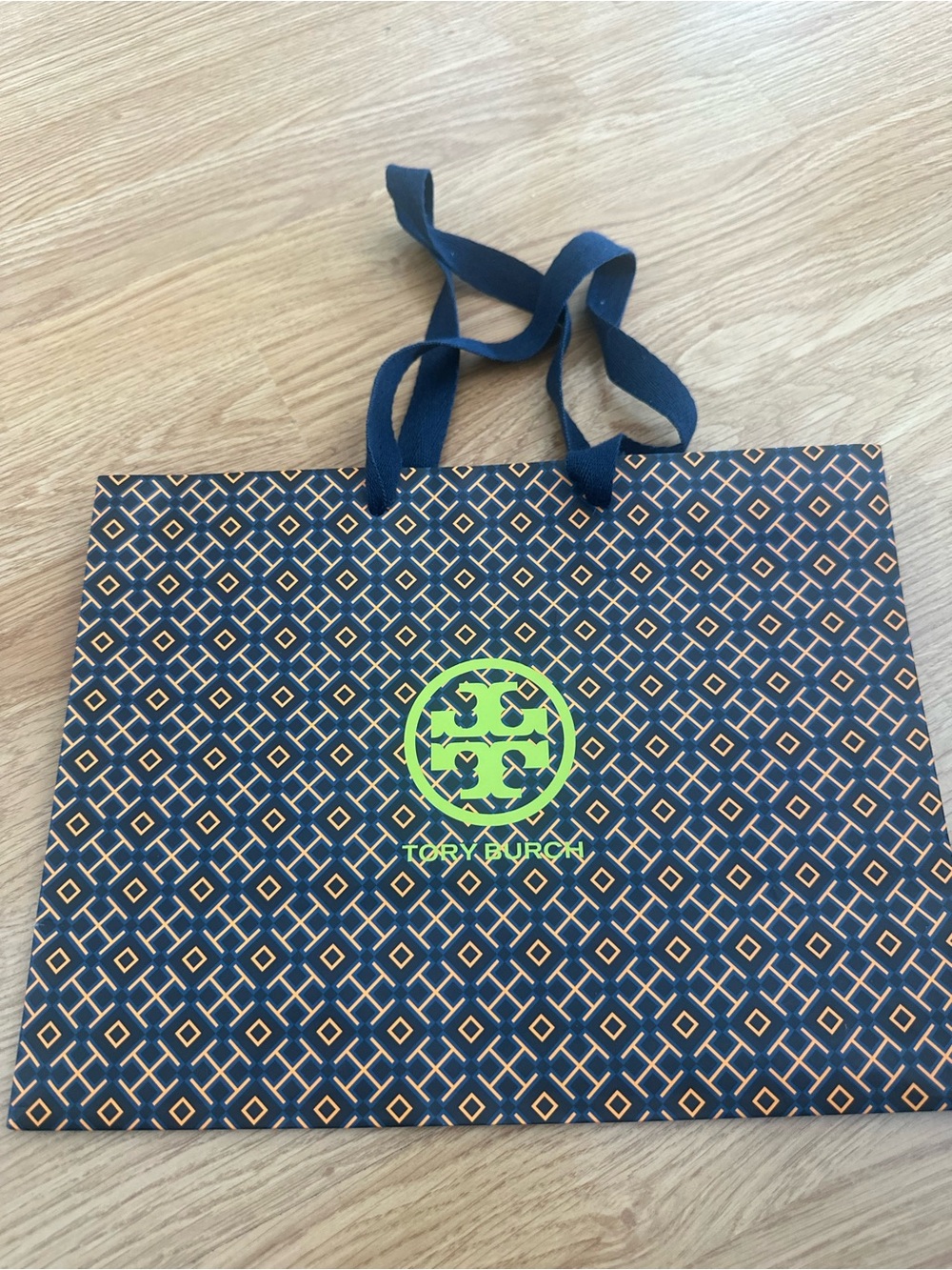 Tory Burch Navy paper bag